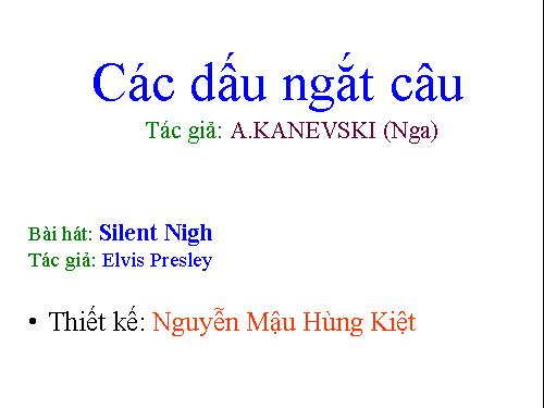 Các dấu ngăt câu