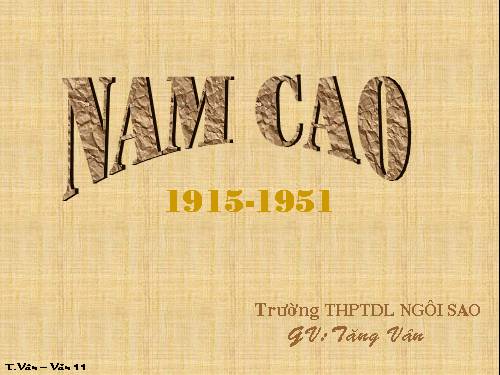 Tác gia Nam Cao