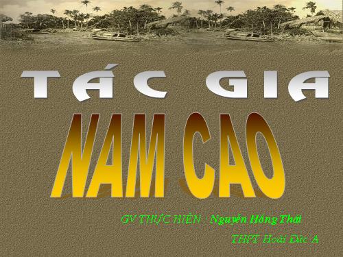 Tác giả Nam Cao