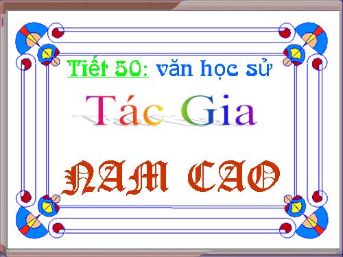 tác gia nam cao