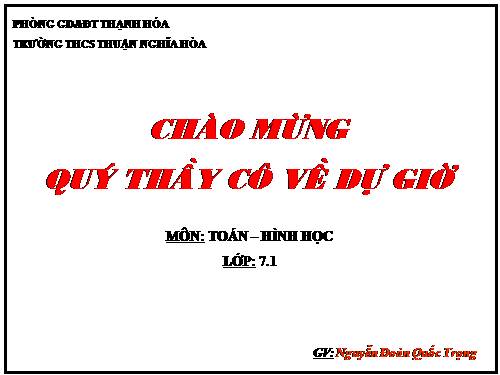 Chương I. §6. Từ vuông góc đến song song