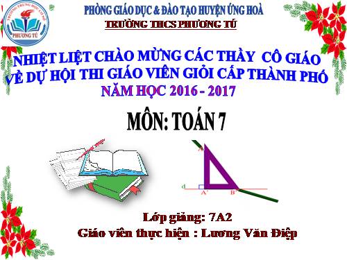 Chương III. §2. Quan hệ giữa đường vuông góc và đường xiên, đường xiên và hình chiếu