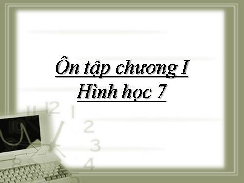 Ôn tập Chương I. Đường thẳng vuông góc. Đường thẳng song song