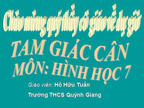 Chương II. §6. Tam giác cân