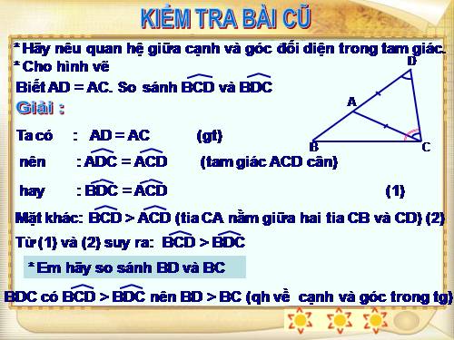 Chương III. §3. Quan hệ giữa ba cạnh của một tam giác. Bất đẳng thức tam giác