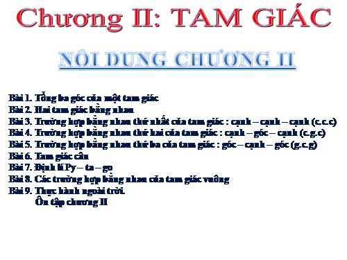 Chương II. §1. Tổng ba góc của một tam giác