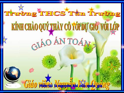 Chương III. §1. Quan hệ giữa góc và cạnh đối diện trong một tam giác