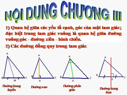 Chương III. §1. Quan hệ giữa góc và cạnh đối diện trong một tam giác