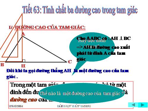 Chương III. §9. Tính chất ba đường cao của tam giác