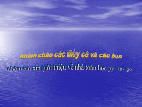 Nhà Toán Học Pi- Ta- Go