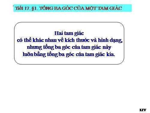 Chương II. §1. Tổng ba góc của một tam giác