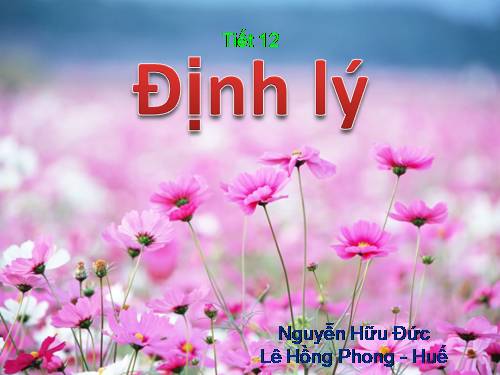 Chương I. §7. Định lí