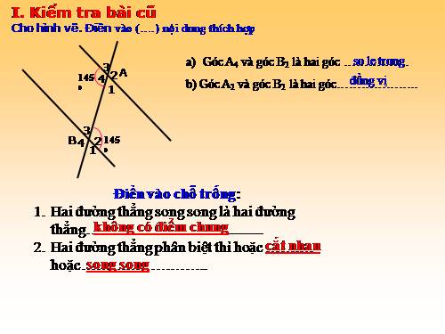 Chương I. §4. Hai đường thẳng song song