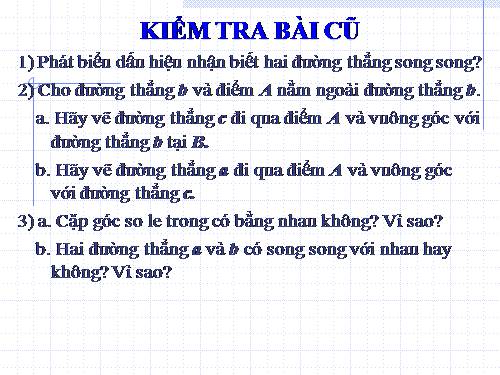 Chương I. §6. Từ vuông góc đến song song