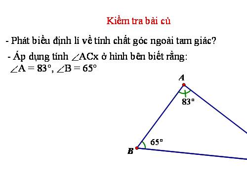 Chương III. §1. Quan hệ giữa góc và cạnh đối diện trong một tam giác