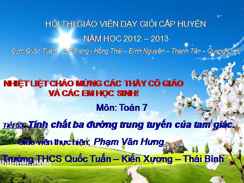 Chương III. §4. Tính chất ba đường trung tuyến của tam giác