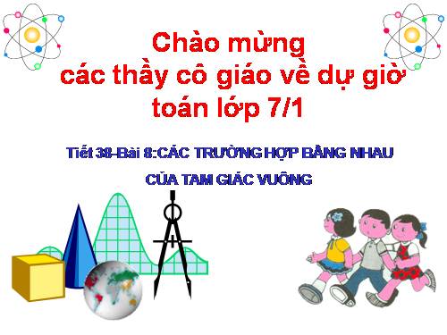 Chương II. §8. Các trường hợp bằng nhau của tam giác vuông