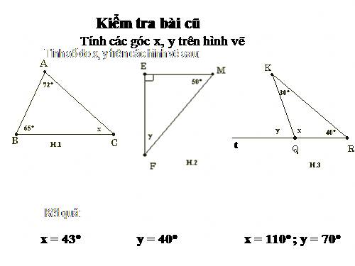 Chương II. §1. Tổng ba góc của một tam giác