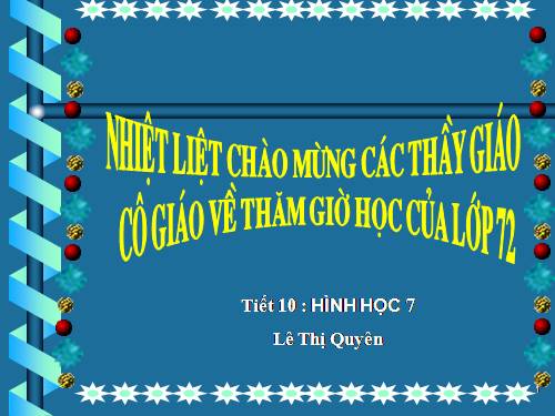 Chương I. §6. Từ vuông góc đến song song