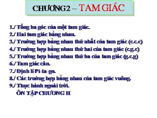 Chương II. §1. Tổng ba góc của một tam giác