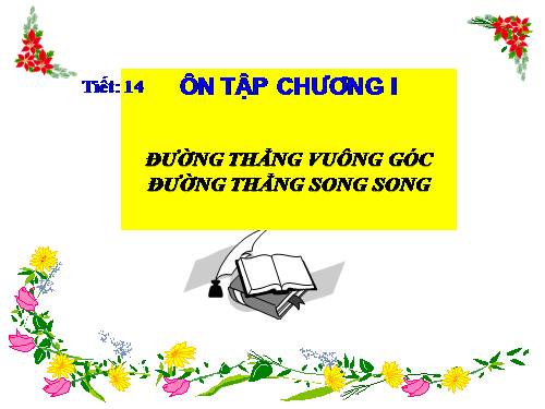 Ôn tập Chương I. Đường thẳng vuông góc. Đường thẳng song song