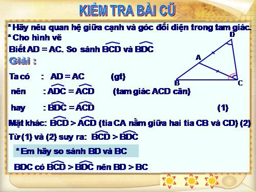 Chương III. §3. Quan hệ giữa ba cạnh của một tam giác. Bất đẳng thức tam giác