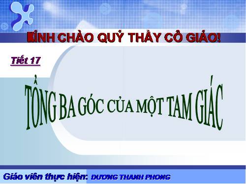 Chương II. §1. Tổng ba góc của một tam giác