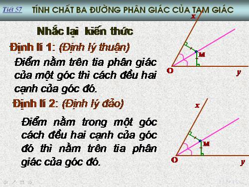 Chương III. §6. Tính chất ba đường phân giác của tam giác