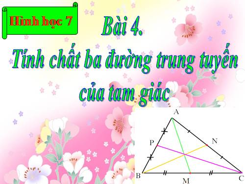 Chương III. §4. Tính chất ba đường trung tuyến của tam giác