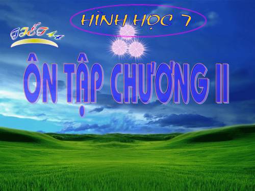 Ôn tập Chương II. Tam giác