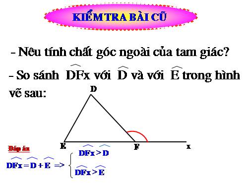 Chương III. §1. Quan hệ giữa góc và cạnh đối diện trong một tam giác