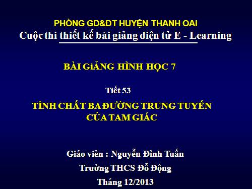 Chương III. §4. Tính chất ba đường trung tuyến của tam giác