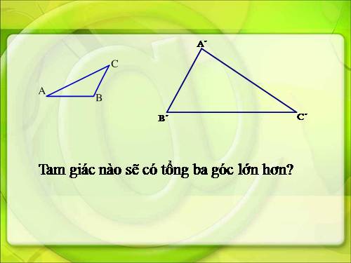 Chương II. §1. Tổng ba góc của một tam giác