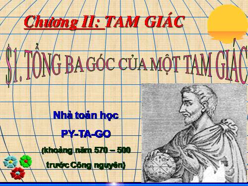 Chương II. §1. Tổng ba góc của một tam giác