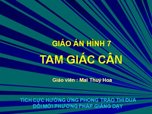 Chương II. §6. Tam giác cân