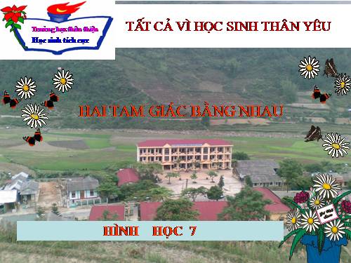 Chương II. §2. Hai tam giác bằng nhau