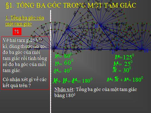 Chương II. §1. Tổng ba góc của một tam giác