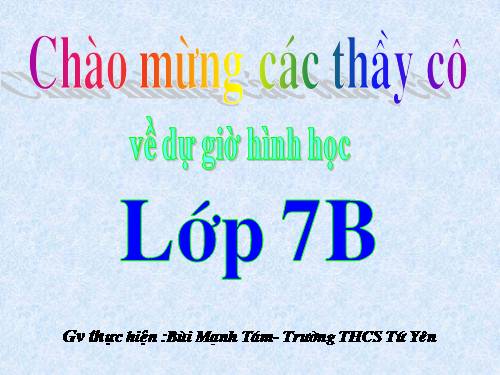 Chương II. §2. Hai tam giác bằng nhau