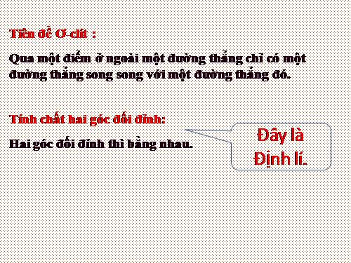 Chương I. §7. Định lí