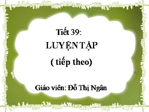 Các bài Luyện tập