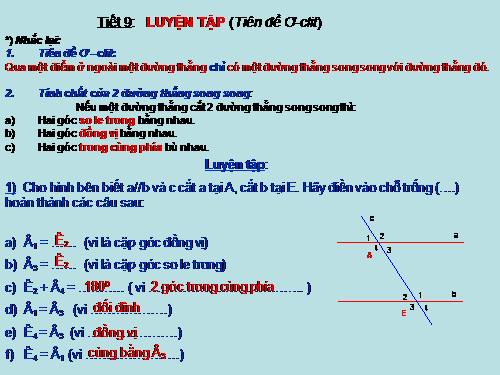 Các bài Luyện tập