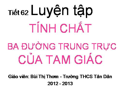 Các bài Luyện tập