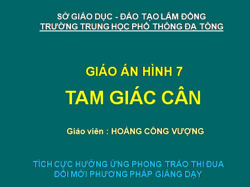 Chương II. §6. Tam giác cân