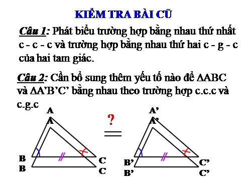 Chương II. §5. Trường hợp bằng nhau thứ ba của tam giác: góc-cạnh-góc (g.c.g)