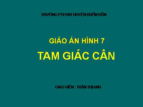 Chương II. §6. Tam giác cân