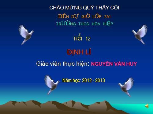 Chương I. §7. Định lí