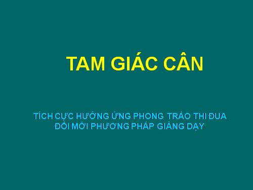 Chương II. §6. Tam giác cân