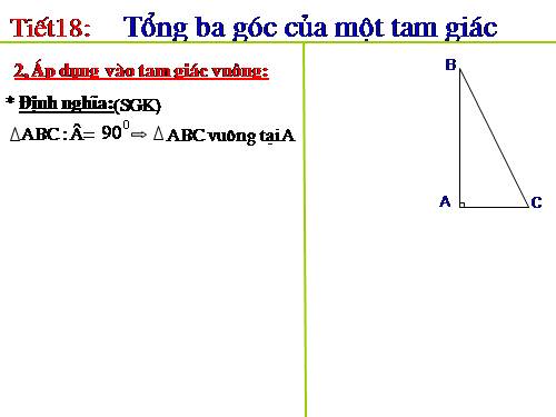 Chương II. §1. Tổng ba góc của một tam giác