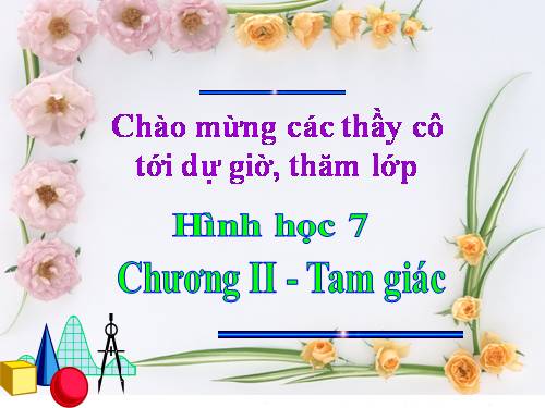 Chương II. §1. Tổng ba góc của một tam giác