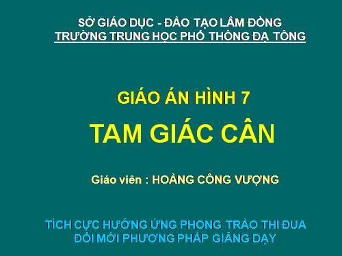 Chương II. §6. Tam giác cân